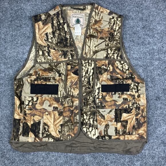 Northwest Territory Vest Mens L Camo Hunting Zip Utility Pockets Outdoor Gear - Picture 1 of 6